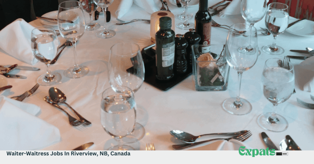 Waiter-Waitress Jobs In Riverview, NB, Canada